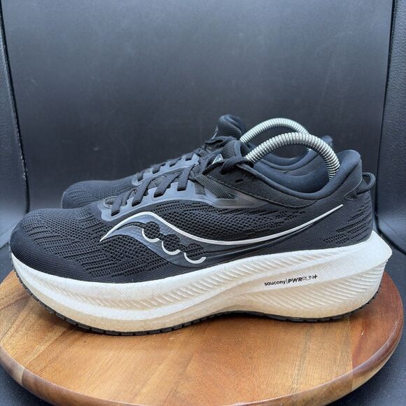 Saucony Shoes - Saucony Triumph 21 Womens Size 9.5 Running Shoes Black White Sneakers S10881-10